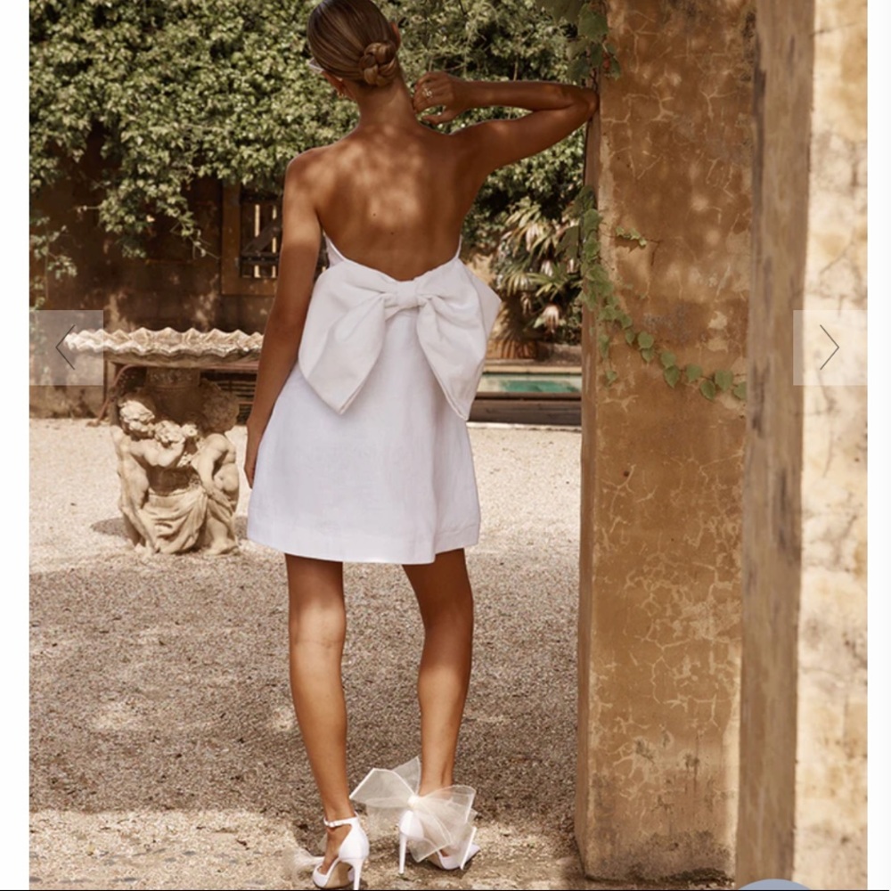 Dissh aisle edit linen dress with bow